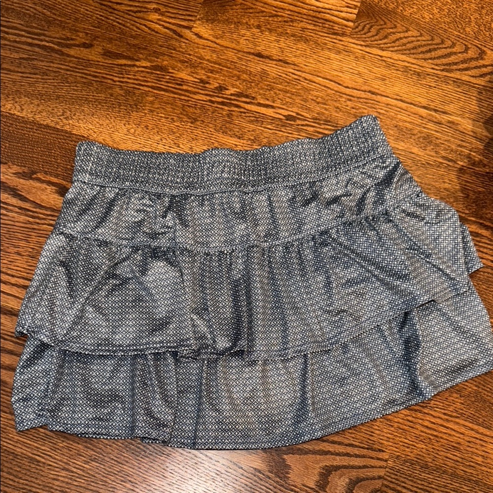 Lucky in Love Black and White Ruffled Mini Skirt